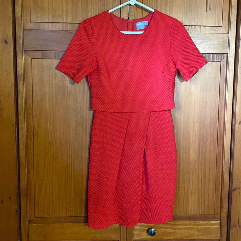 ASOS Red Power Dress Size 6